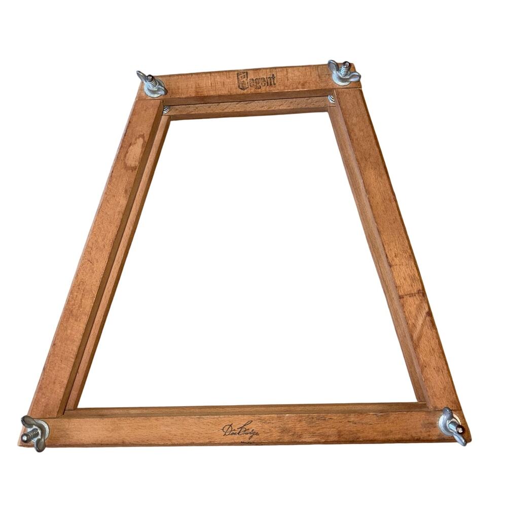 VNTG Regent Wood Tennis Racket Press Frame Don Budge Signature Mid Century Decor